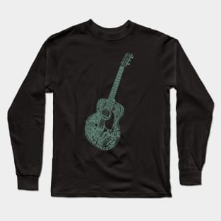 Acoustic Guitar Art tattoo Long Sleeve T-Shirt